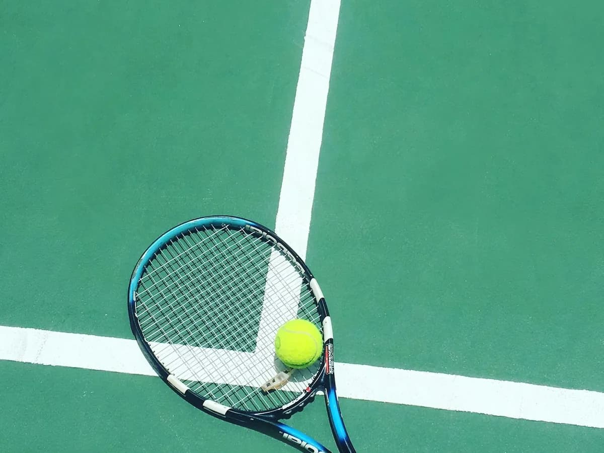 A hard tennis court